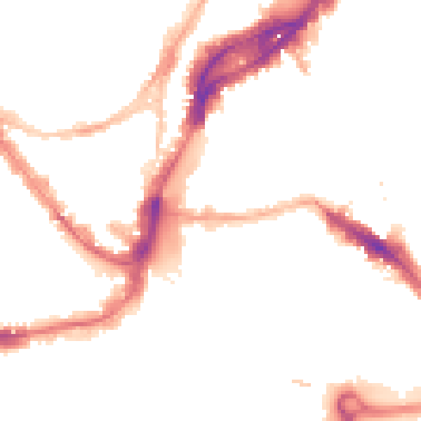 Night-time road noise heatmap for BS1 1BT