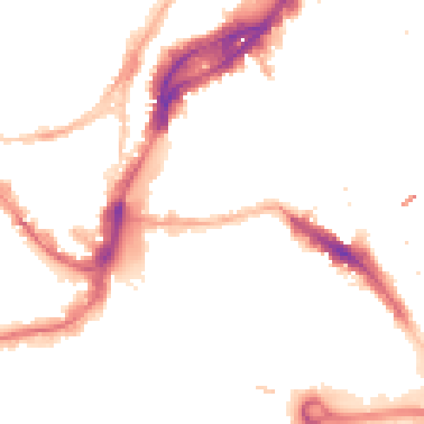 Night-time road noise heatmap for BS1 1DL
