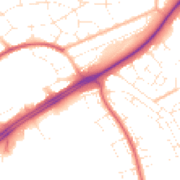 Daytime road noise heatmap for BS14 0AA