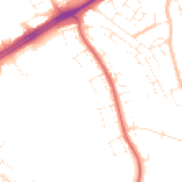 Daytime road noise heatmap for BS14 0AL