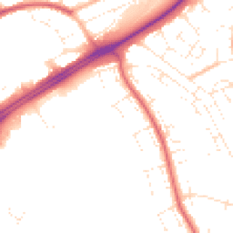 Daytime road noise heatmap for BS14 0AQ