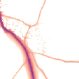 Daytime road noise heatmap for BS14 0FF