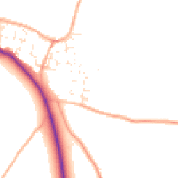 Daytime road noise heatmap for BS14 0FJ