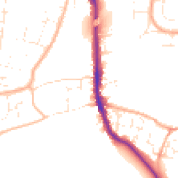 Daytime road noise heatmap for BS14 0FT