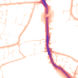 Daytime road noise heatmap for BS14 0PH
