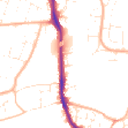 Daytime road noise heatmap for BS14 0PQ