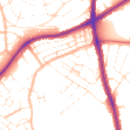Daytime road noise heatmap for BS14 9AX
