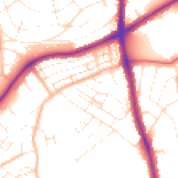 Daytime road noise heatmap for BS14 9AY