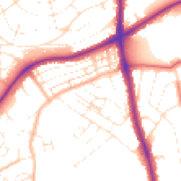 Daytime road noise heatmap for BS14 9AZ