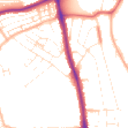 Daytime road noise heatmap for BS14 9DS