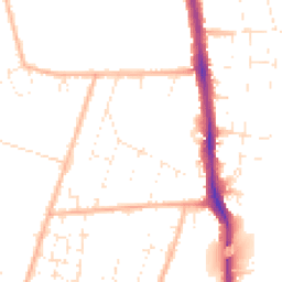 Daytime road noise heatmap for BS14 9LB