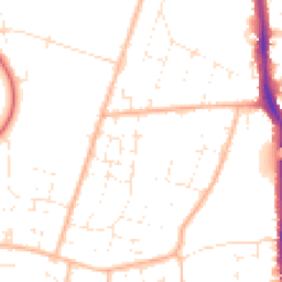 Daytime road noise heatmap for BS14 9PZ