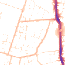 Daytime road noise heatmap for BS14 9QB