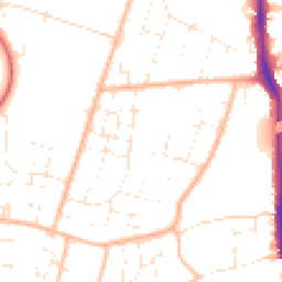 Daytime road noise heatmap for BS14 9QF
