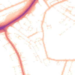 Daytime road noise heatmap for BS14 9SA