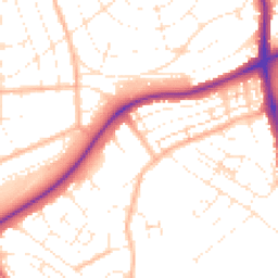 Daytime road noise heatmap for BS14 9TF
