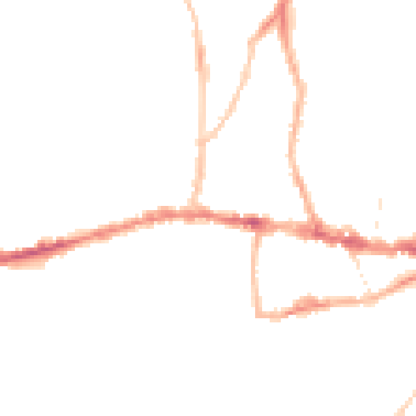 Night-time road noise heatmap for BS15 1AN