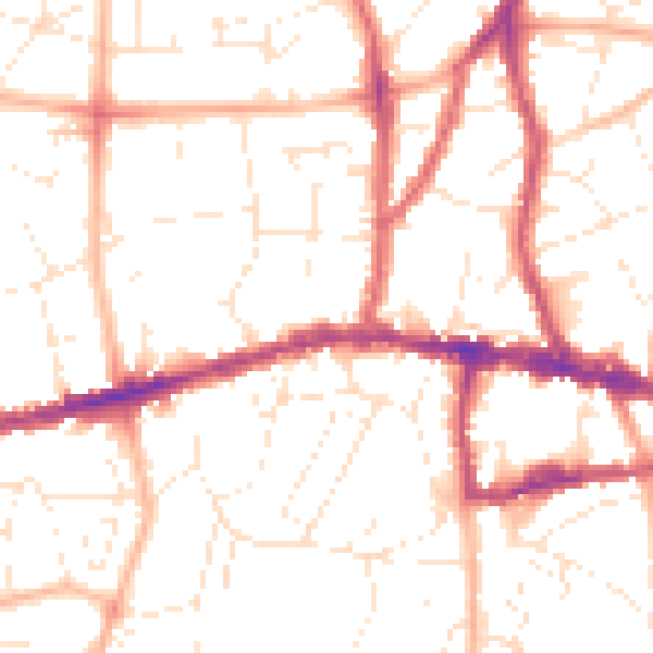Daytime road noise heatmap for BS15 1AP