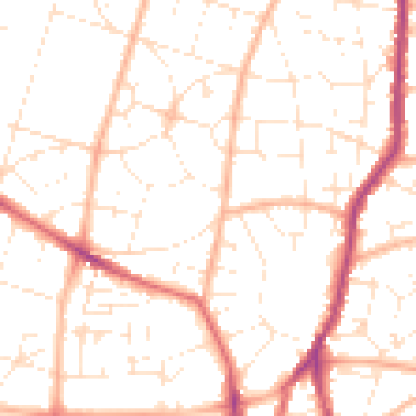 Daytime road noise heatmap for BS15 1AW