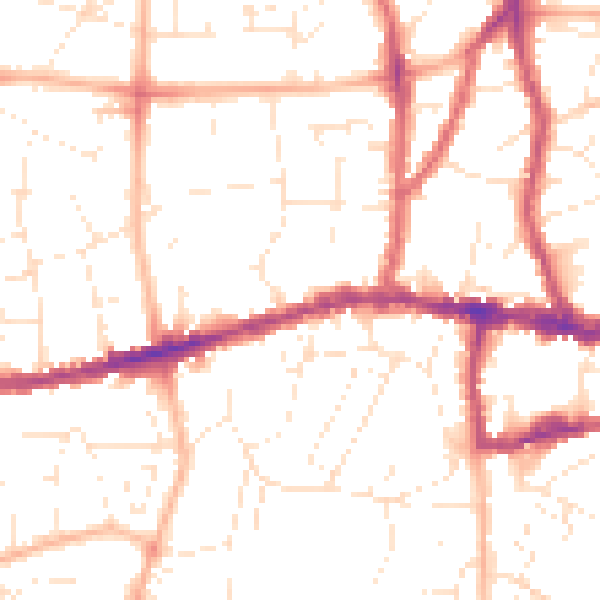 Daytime road noise heatmap for BS15 1AX