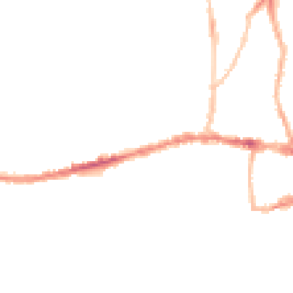 Night-time road noise heatmap for BS15 1AY