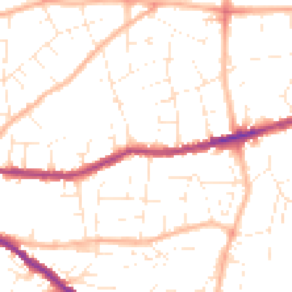 Daytime road noise heatmap for BS15 1BB
