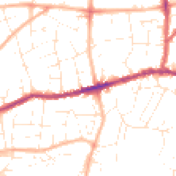 Daytime road noise heatmap for BS15 1BG