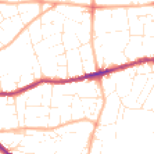 Daytime road noise heatmap for BS15 1BH