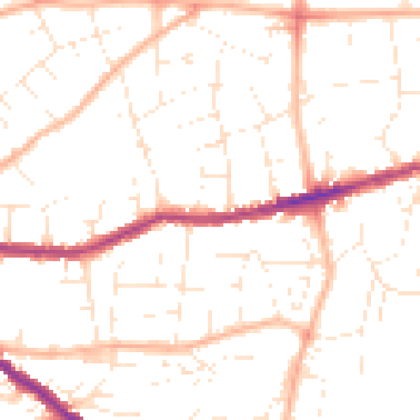 Daytime road noise heatmap for BS15 1BL