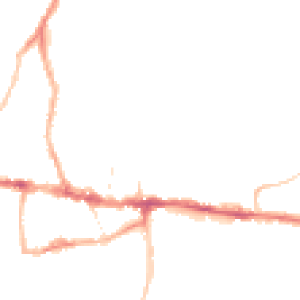 Night-time road noise heatmap for BS15 1BN