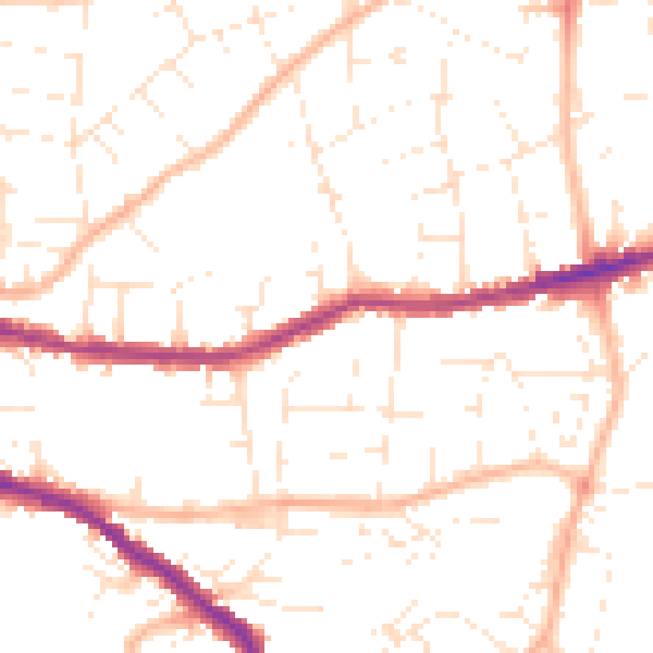 Daytime road noise heatmap for BS15 1BP