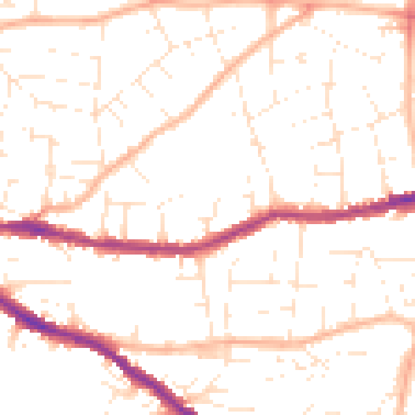 Daytime road noise heatmap for BS15 1BU