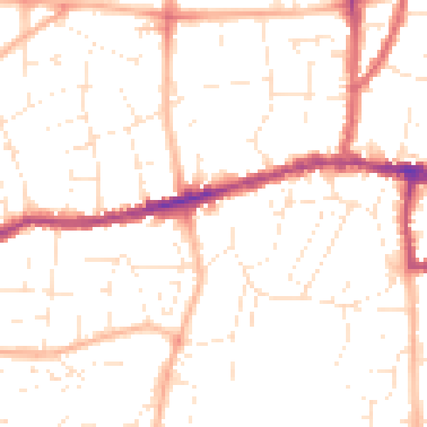 Daytime road noise heatmap for BS15 1BY