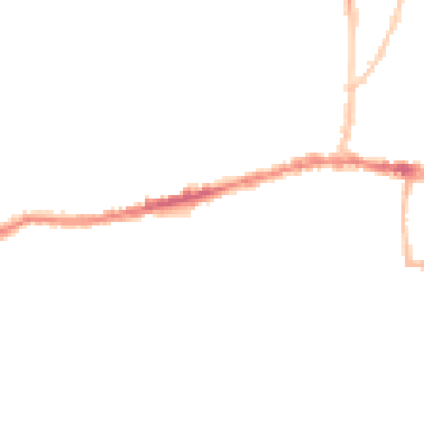 Night-time road noise heatmap for BS15 1BY