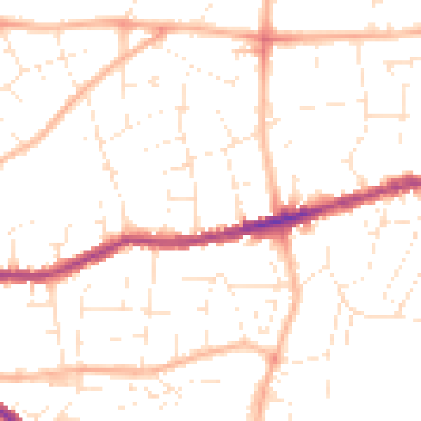 Daytime road noise heatmap for BS15 1DA
