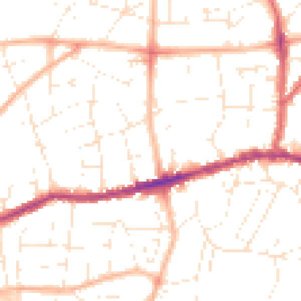 Daytime road noise heatmap for BS15 1DF