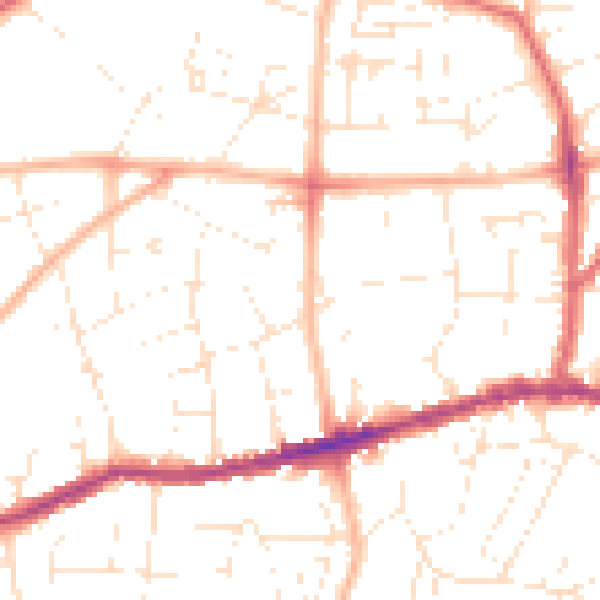 Daytime road noise heatmap for BS15 1DG