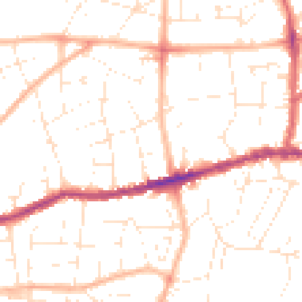 Daytime road noise heatmap for BS15 1DJ