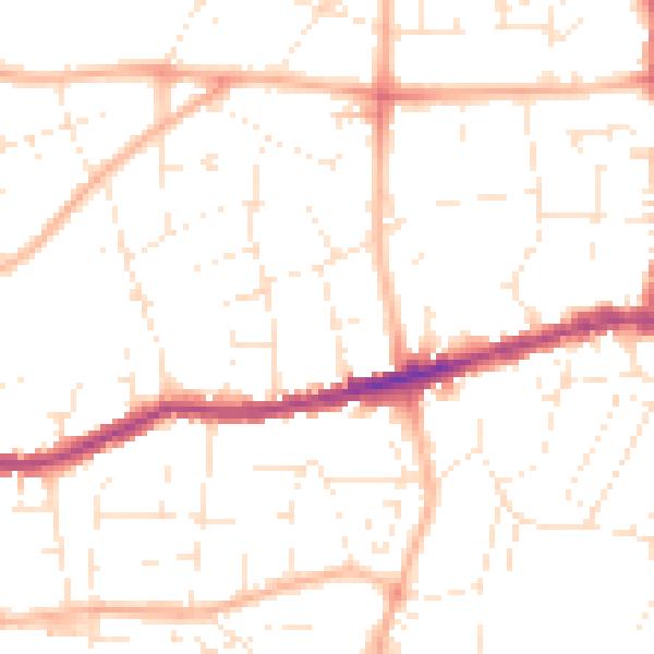 Daytime road noise heatmap for BS15 1DL