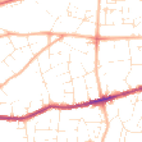 Daytime road noise heatmap for BS15 1DR