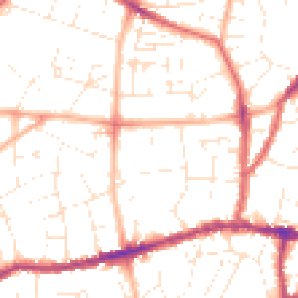 Daytime road noise heatmap for BS15 1HH