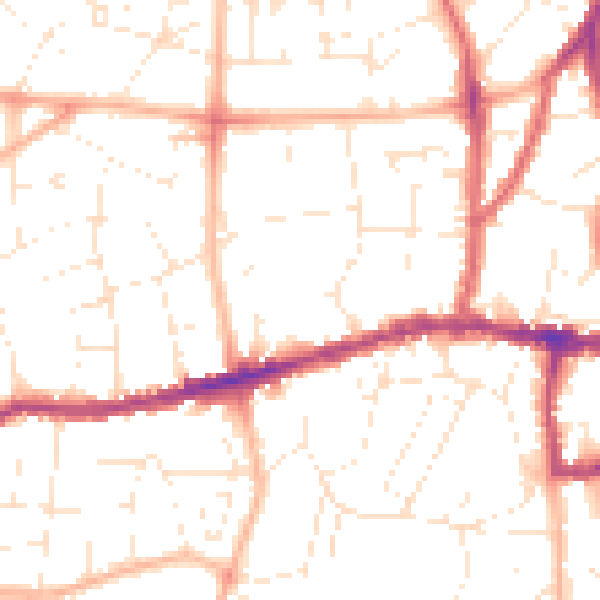 Daytime road noise heatmap for BS15 1HP