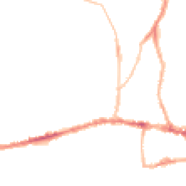 Night-time road noise heatmap for BS15 1HS