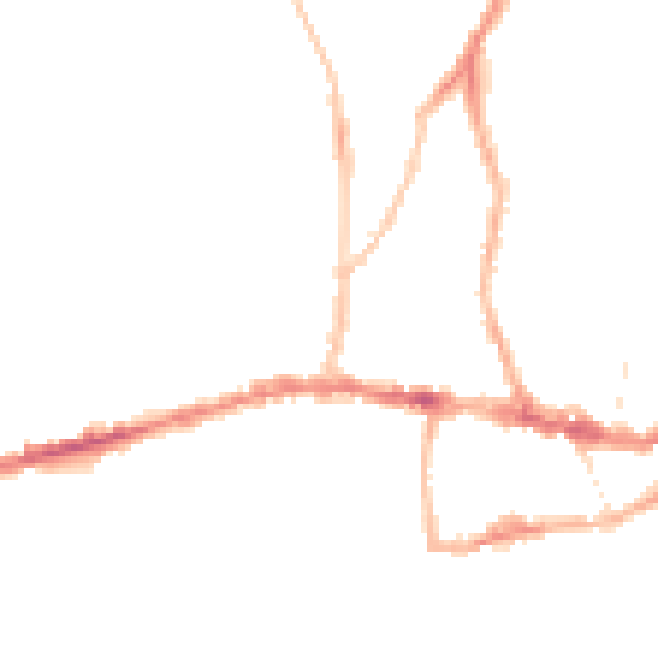 Night-time road noise heatmap for BS15 1JU