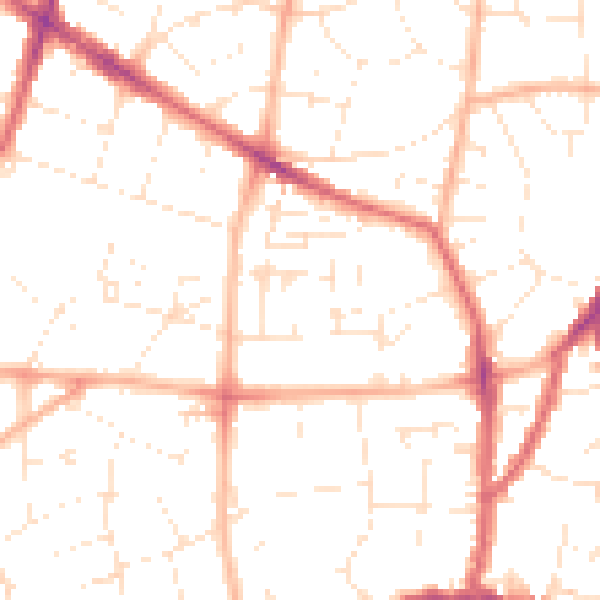 Daytime road noise heatmap for BS15 1NF