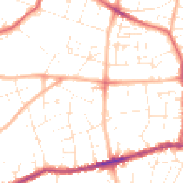 Daytime road noise heatmap for BS15 1PD