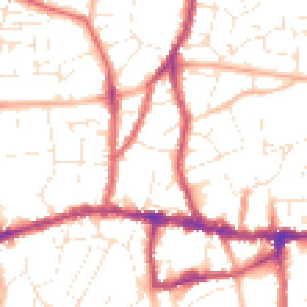 Daytime road noise heatmap for BS15 1SB