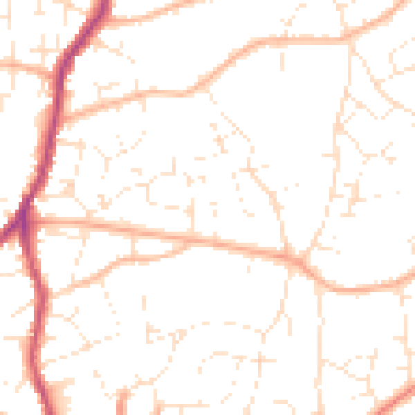 Daytime road noise heatmap for BS15 1UP