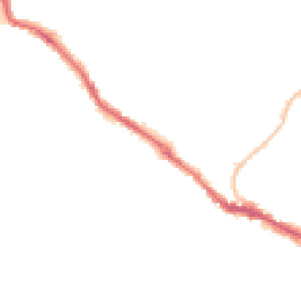 Night-time road noise heatmap for BS15 3EE