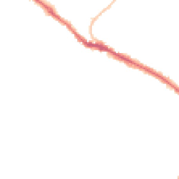 Night-time road noise heatmap for BS15 3EX